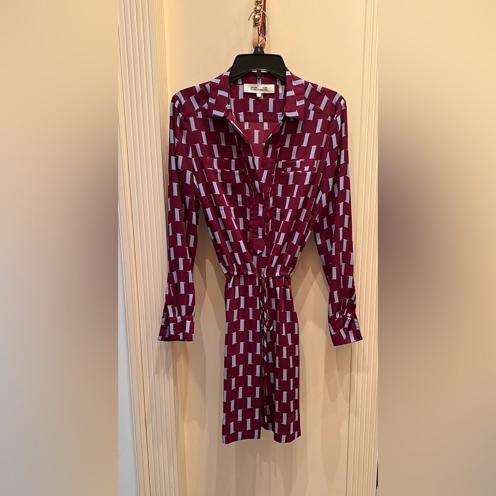 DIANE VON FURSTENBERG Drawstring waist shirt dress